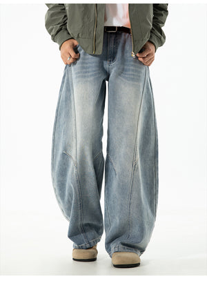 Retro Panelwork Denim Jeans , - Streetwear - Slick Street
