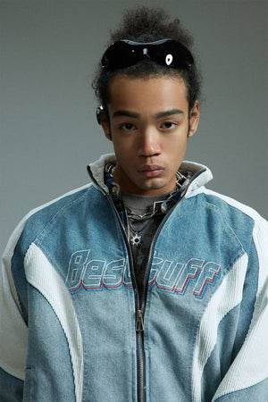 Retro Biker Splicing Jacket , - Streetwear - Slick Street