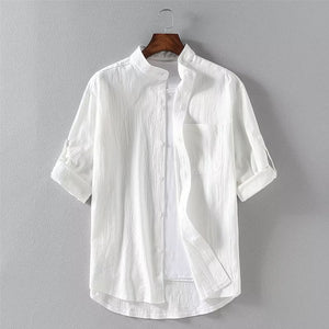 Maca Summer Linen Shirt White, XS - Streetwear Shirt - Slick Street