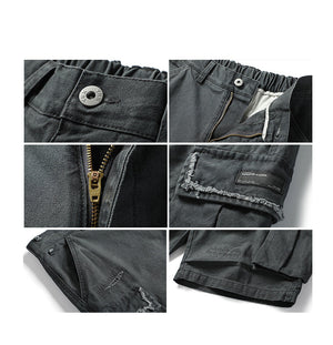 Urban Distressed Camo Shorts , - Streetwear Shorts - Slick Street