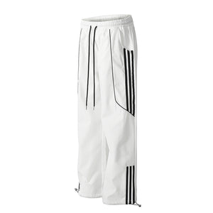 Retro Stripe Track Pants , - Streetwear Joggers - Slick Street