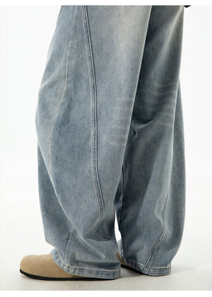 Retro Panelwork Denim Jeans , - Streetwear - Slick Street