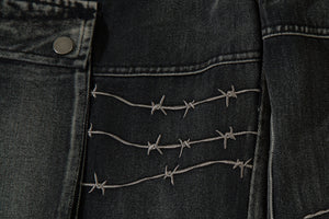 Barbed Baggy Embroidery Cargo Pants , - Streetwear - Slick Street