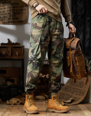 Eagle Camo Slim Fit Cargo Pants , - Streetwear Cargo Pants - Slick Street