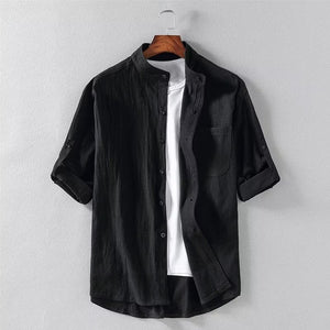Maca Summer Linen Shirt Black, XS - Streetwear Shirt - Slick Street