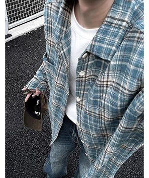 Distressed Plaid Flannel Shirt , - Streetwear Shirt - Slick Street