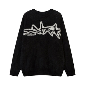 Thick 'Jaq' Knitted Sweater Black, XS - Streetwear - Slick Street