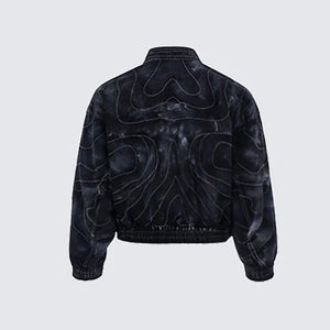 Onyx Denim Bomber Jacket , - Streetwear Jackets - Slick Street