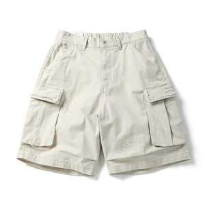 Urban Distressed Camo Shorts Off-White, XS - Streetwear Shorts - Slick Street