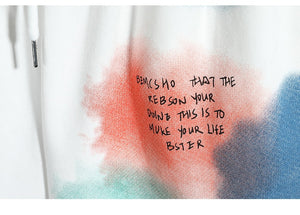 BEMCSHO Gym Workout Grunge Splatter Shorts , - Streetwear Shorts - Slick Street