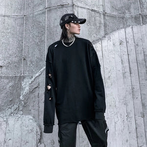 Distressed Gothic Sweatshirt , - Streetwear Sweatshirts - Slick Street