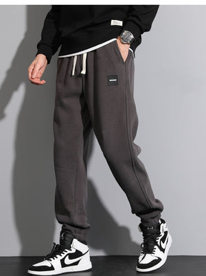 Plain Cotton Cuffed Ankle Joggers , - Streetwear Pants - Slick Street