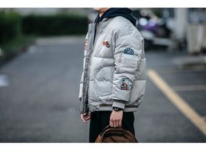 OREGON WILD Rock Patches Bomber Jacket , - Streetwear Jacket - Slick Street