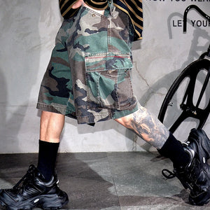 Tactical Camouflage Knee Length Shorts , - Streetwear Shorts - Slick Street