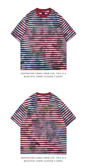 Classic Color Crash Striped T-Shirt , - Streetwear T-Shirts - Slick Street