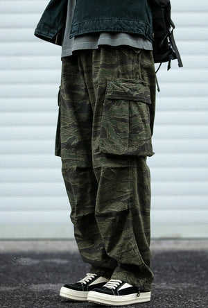 Camouflage Art Craft Cargo Pants , - Streetwear Pants - Slick Street