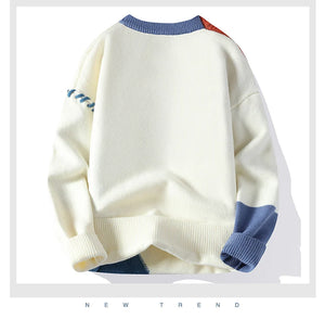 Lace Up Style Round Neck Knitted Sweater , - Streetwear Sweater - Slick Street