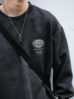 Gray Color Mountain Valley Design Sweater , - Streetwear Sweater - Slick Street