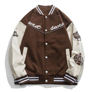 Secret Hands-Ome Button Up Reglan Sleeve Jacket Coffee, XS - Streetwear Jacket - Slick Street