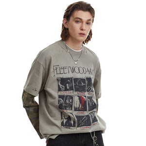 Fleetwood Mac Camo Long Sleeve T-Shirt , - Streetwear T-Shirts - Slick Street