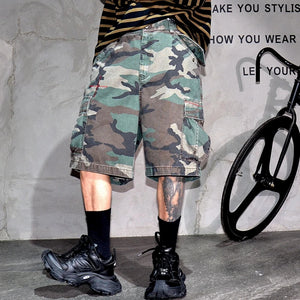 Tactical Camouflage Knee Length Shorts , - Streetwear Shorts - Slick Street