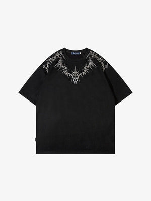 Ancient Cybersigilism Art T-Shirt Black, S - Streetwear T-Shirts - Slick Street