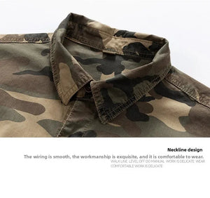 Camouflage Cotton Overshirt , - Streetwear Jackets - Slick Street
