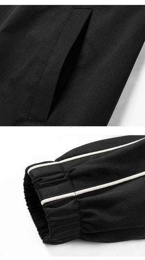 Striped White Lining With Rib sleeve Style Jacket , - Streetwear Jacket - Slick Street