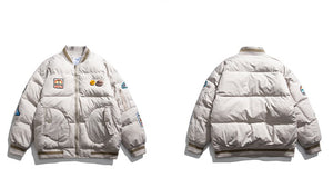 OREGON WILD Rock Patches Bomber Jacket , - Streetwear Jacket - Slick Street