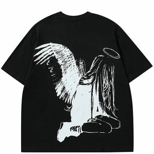 Slash Youth Angel Wings T-Shirt , - Streetwear T-Shirts - Slick Street