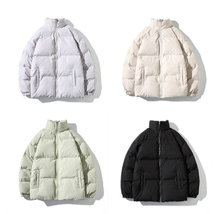Puffer Mandarin Collar With Puff Sleeves Jacket , - Streetwear Jacket - Slick Street