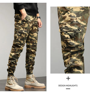 Classic Vector Camouflage Slim Fit Pants , - Streetwear Cargo Pants - Slick Street