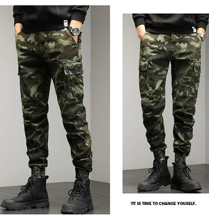 Classic Vector Camouflage Slim Fit Pants , - Streetwear Cargo Pants - Slick Street