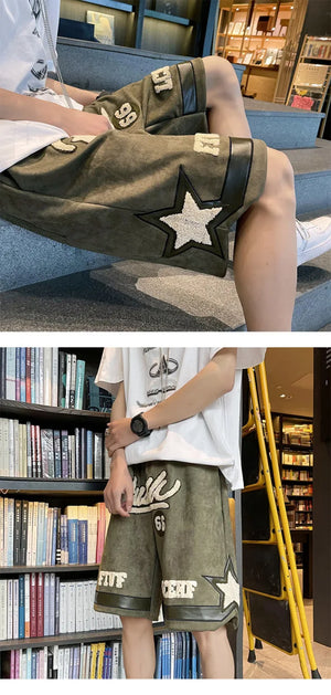 Number 66 Knee Length Shorts , - Streetwear Shorts - Slick Street