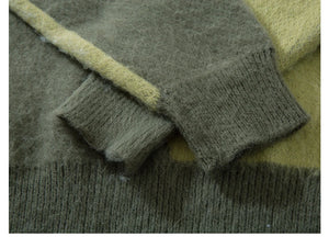 Cat Graphic Knitted Sweater , - Streetwear Sweatshirts - Slick Street