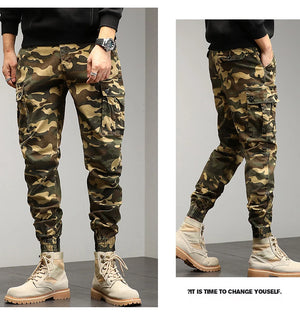 Classic Vector Camouflage Slim Fit Pants , - Streetwear Cargo Pants - Slick Street