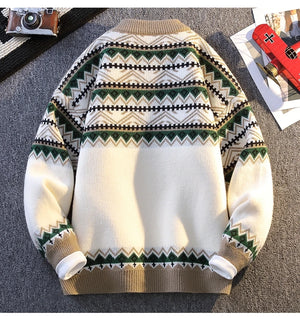Native Art Knitwear O-Neck Sweater , - Streetwear Sweater - Slick Street