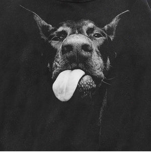 Ebony Black Doberman Dog Pullover Hoodie , - Streetwear Hoodie - Slick Street