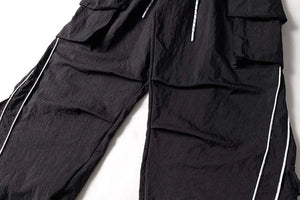 Baggy Stripe Cargo Joggers , - Streetwear - Slick Street