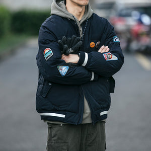 OREGON WILD Rock Patches Bomber Jacket , - Streetwear Jacket - Slick Street