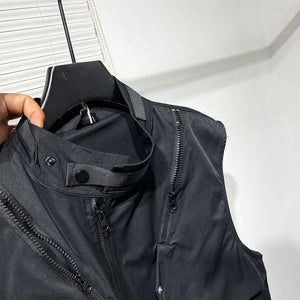 Dark Crow Sleeveless Zipper Vest , - Streetwear Vest - Slick Street