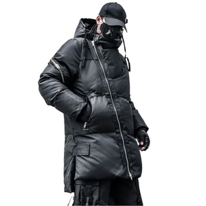 Long Zipper Style Padded Jacket , - Streetwear Jacket - Slick Street