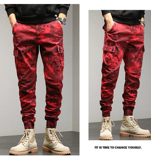 Classic Vector Camouflage Slim Fit Pants , - Streetwear Cargo Pants - Slick Street