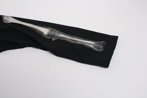 Skeleton B-Heart Graphic Sweatshirt , - Streetwear Sweatshirts - Slick Street