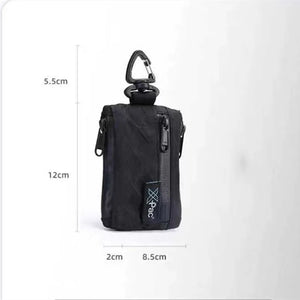 Black Color Zipper Belt Bag Black, - Streetwear Bag - Slick Street