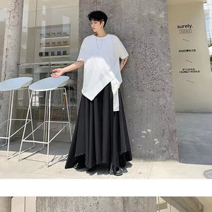 Kaju Long Bottom T-Shirt , - Streetwear T-Shirts - Slick Street