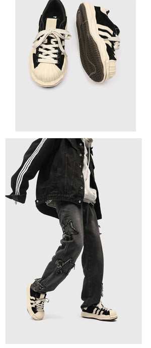 SP1 Striped Board Sneakers , - Streetwear Shoes - Slick Street