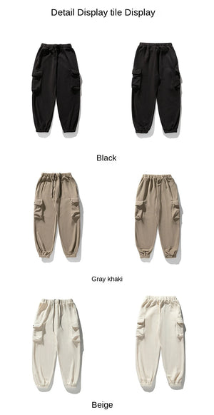 Unicolorous Fleece Cargo Joggers , - Streetwear Joggers - Slick Street