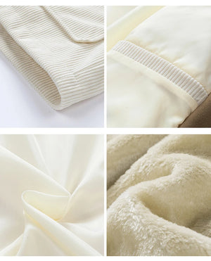 Corduroy Two Shade Elastic Waist And Sleeve Hoodie , - Streetwear Hoodie - Slick Street