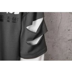 Two Tone Double Layer Style Ripped Hoodie , - Streetwear Hoodie - Slick Street